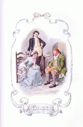 Olivia jouait la coquette à la perfection, de The Vicar of Wakefield publié par J M Dent & Son Ltd, années 1920